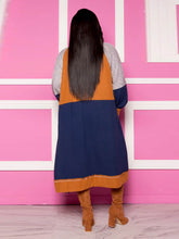 Maxi-Cardigan mit Farbblockdesign